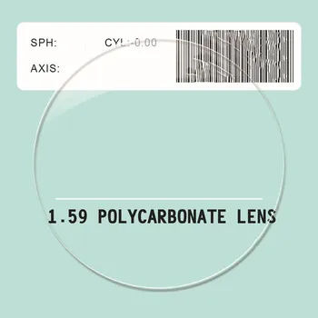 1.591 Indeks High Definition Asfærisk Polycarbonat Linser Recept Nærsynethed Briller Stråling Modstand 2 PC ' er For Et Par images