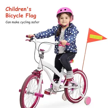 1,8 m/6ft Cykel Sikkerhed Flag Børn på Cykel Sikkerhed Trekantede Flag Med Monteringsbeslag Til Drenge Og Piger Cykling Tilbehør images