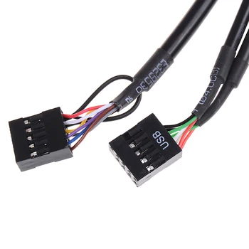 1*Audio-Kabel PC-Computer Case-PCB-frontpanel-USB 2.0 Audio-Port Mic Kabel-Bundkort tilslutningskabel images