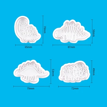 1 sæt 3D Påske Cookie form fødevaregodkendt Plast Animal Cookie Cutter Tegnefilm Kanin Forme Bagning Værktøjer Part Cupcake DIY Forsyninger images