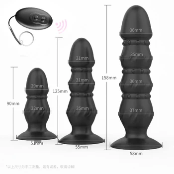 10 Speed Anal Vibrator Prostata Massager USB-Opladning-Fjernbetjeningen Vibrerende Anal Plug Mandlig Onani sexlegetøj Til Mænd images