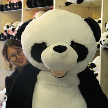 100-200cm billige giant smilende Panda Hud ufyldt tom Panda bamse hud Populære Fødselsdag Valentine Gaver Til Børn Piger images