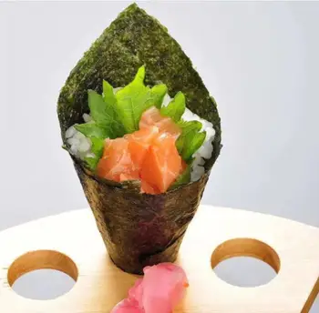 100pcs=50STK*2 Halv Skåret Sushi Nori Fabrik, engros AAA kvalitet, Mørk grøn Sekundære bagning sushi Nori tang images