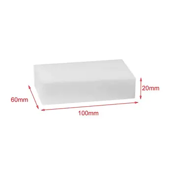 100pcs/masse White Magic Sponge Renere Viskelæder Multi-funktionelle Renere Melamin Svamp til Køkken, Badeværelse Rengøring 100x60x15mm images