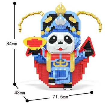 1250P+ Skaberen DIY Samling Kinesiske Fløj Mini Blok Pædagogiske Dyr Panda Sichuan Opera Legetøj for Børn, Opbygning af Model Mursten images