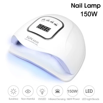 150W Solen X5 ANTAL Nail Gel lampe Lampe LED Nail Dryer med LCD-Display, Manicure Søm DIY Værktøjer UV-for Alle Gel Lak Is Lampe #GS-9 images