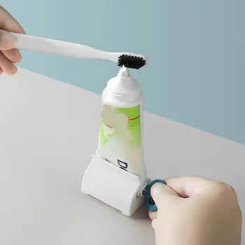1Pc Multifunktions-Tube Tandpasta Squeezer Facial Cleanser Tryk på Rullende Indehaveren Bærbare Plast Dispenser Badeværelse Tilbehør images