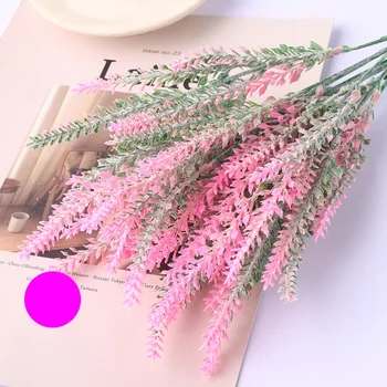 1stk Kunstig Blomst Hvede Simulering Lavendel Pastorale Falske Blomster, Kunstige Planter Til Bryllup Dekoration Hjem Garen Indretning images