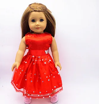 2020 Nye Røde Søde piger Dress New Born Baby Doll Tøj til 18
