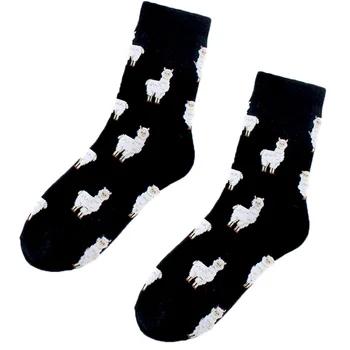 2021 Alpaca Elefant Ræv Kanin Dyr sokker af Bomuld Casual Sokker Varme Kvinder Streetwear Søde Sjove Sokker Glad for Lang Calcetines images