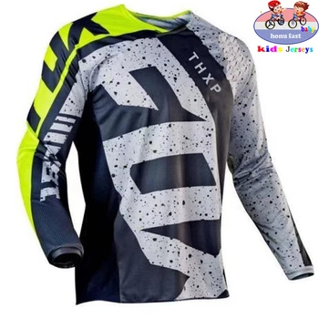 2021 New Kids Hurtig Tør Motocross Jersey Downhil Mountainbike DH Shirt MX Motorcykel Tøj thxp fox MTB jersey T-Shirts images