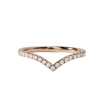 2021 Ny Trend 925 sterling sølv Ring bogstav V-form crystal Zircon Kølig Stil, der Elegant Pige Women ' s Party Smykker Gave images