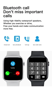 2021 Nyt, Smart Ur Med Bluetooth-hovedtelefoner Opkald 1.54 Tommer Smartwatch IP68 Vandtæt Smart Ur til Apple Ur Iwo W26+max images