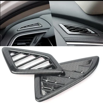 2stk Carbon Fiber ABS Bilens Instrumentbræt AC luftskrue Outlet Trim Dekoration Støbning Til Honda Civic 10 2016 2017 Civic X 16 17 18 images