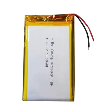 3,7 V 5000mAh 805590 polymer lithium batteri DIY tilbage klip opladning af batteriet 805590 Projektor lithium batteri, strømforsyning images