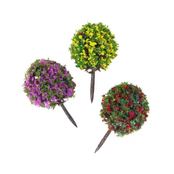 30stk 3 Farve Blomst Model Bolden Træer Tog Garden Park og Natur 1:100 HO OO images