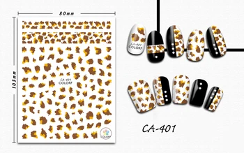 3D Negle Sticker Leopard Print Design Stickers til Negle Manicure Mærkat Decals Dekoration Søm Kunst Mærkat Tilbehør images