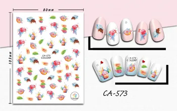 3D Negle Sticker Sweet Candy Is Design Stickers til Negle Manicure Mærkat Decals Dekoration Søm Kunst Mærkat Tilbehør images