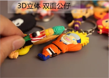 3D-Nøglering PVC-Model nøgleringe Legetøj Anime i Ét Stykke Finder Ruffy Zoro, Sanji Nami Usopp Chooper Robin Brook Franky nøglering Søde piger images