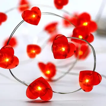 3METER 40 Hjertet LED String Lys batteridrevet , til Bryllup, Jul, Valentines Day, Fødselsdag Parter, DIY Hjem Mantel images