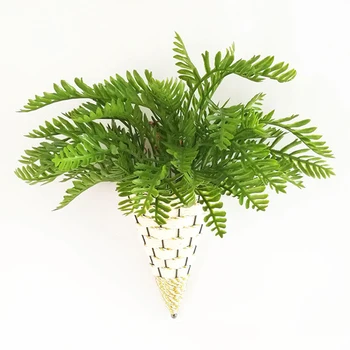 40cm Falske Palm Gren Kunstige Cycas Planter, Tropiske Palme Blade Plastic Jungle Græs, Løv, Væg til Skrivebord Pot Indretning images