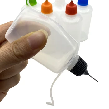 50stk dråbeflasken Med Skrue Metal Needle Cap For Øje Dråbe Væske Beholder Tom 50 ml Hætteglas Plast images