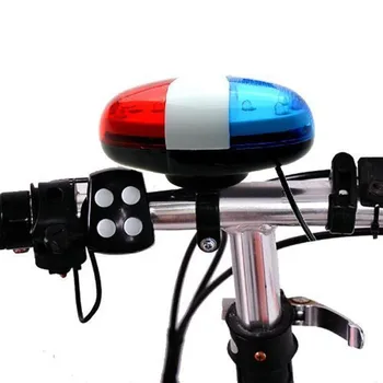 6 LED-4 Lyder Horn Klokke Ring Politi Bil Lys Trompet For bike Cykel 4 knapper høj kvalitet cykel tilbehør til #15 image
