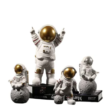 8-10Cm 3stk Figur Astronaut Action Figur Beeldje Mini Diy Model Indretning Søde Astronaut Sæt Kids Gave images