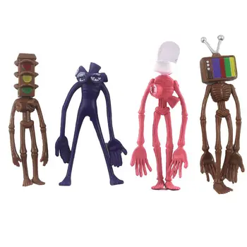 8stk/sæt Nye Animationsfilm Scp Sirene Hoved model Doll Legetøj Foundation Skræmmende Sirenhead Kat Tegnefilm Figur Børn Horror Gaver images