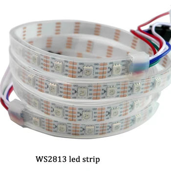 Adresserbare WS2813 RGB Led Strip Light Dobbelt Signal Individuelt 1m 5m 30 60 144 Lysdioder WS2812B Opdateret WS2815 lampe tape 12V dc 5 v images