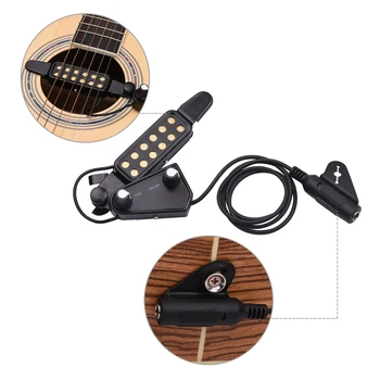 Akustisk Guitar Lyd Hul Magnetisk Pickup Passiv Pick-up-System med Tone Volume Kontrol 6,35 mm Interface til Guitar Pickup images