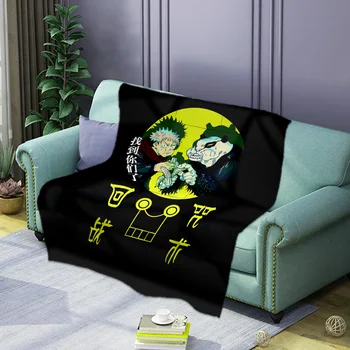 Anime Jujutsu Kaisen Flannel Tæppe til seng I Værelse Sofa Blødt Tæppe Sengetæppe Home Decor images