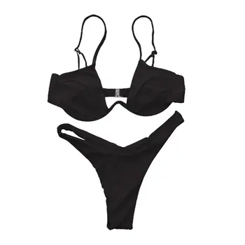Badning Suit Kvinder, Bikini Sæt, Push Up Polstret Bh Biquini Stranden Monokini g-streng Badedragt Brasilianske Badetøj Badetøj 2stk images