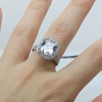 Bague Ringen Luksus Sølv 925 Ringe til Kvinder Charme Kvindelige Geometriske Fine Smykker, Ædelstene, Bryllup, Engagement Ring Engros images