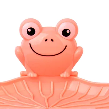 BalleenShiny Søde Plastik vægmonteret Frog Formet sæbeskål Arrangør med Sugekop Kids Badeværelse Shower Soap Holder Rack images