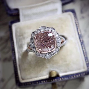 BAOSHINA Mode Ring Tilbehør Vintage Crystal Signet Ring For Kvinder Party Bryllup Smykker images