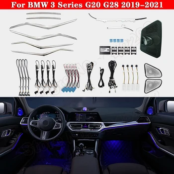 Bil Omgivende Lys Til BMW 3-Serie G20 G28 2019-2021 Dekorative Indvendige atmosfære lys døren lampe Lysende LED Strips images