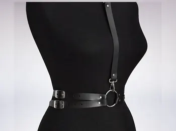 Bryst Strop Med Spænde Hot Læder Harness Sexet Krop Undertøj Hofteholdere Kvinder Talje Choker O-Ring Undertøj Bundet Stropper images