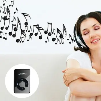 Bærbare Mini Spejl Klip MP3-Afspiller Musik Medier Understøtter Micro SD-TF Kort Mode, Hifi, MP3 til Udendørs Sport images