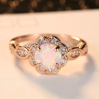 Camouflage Crystal Zircon Damer Ring Opal Mode Charme Metal Ring Farverige Zircon Gave Dekoration Sæt Part Par Ring Gave images