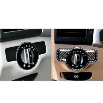 Carbon Fiber Forlygte Skifte Frame Dekoration Bil Mærkat Skifte Cover Til Mercedes A B C E G Klasse CLA GLA GLE GLK GL Trim images