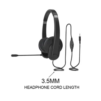 Computer Call Center HiFi Stereo-Business-Bluetooth-Headset-3,5 mm Jack Med Justerbar Mikrofon images