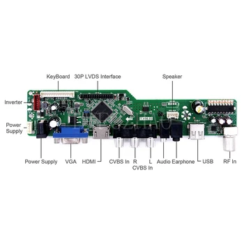 Control Board Monitor Kit for LTN140AT02 LTN140AT07 HT140WXB HSD141PHW TV+HDMI+VGA+AV+USB-LCD-LED-skærm-Controller Board-Driver images