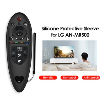 Cover Til LG EN-MR500 Beskyttende Silikone 3D Smart TV med Magic Remote Control Tilfældet Med Lanyard Fleksibel Stødsikkert SIKAI for MR500 images