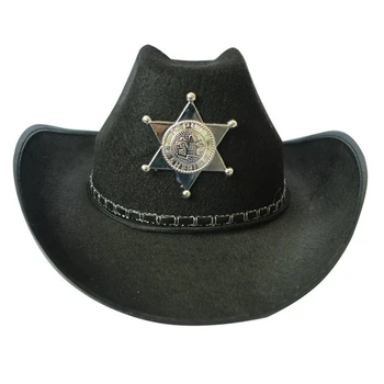 Cowboy-Western Wild West Sheriff Hat Fancy Kjole Halloween Vestlige Cowboy Hat Venedig Hat Pentagram Hat images