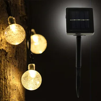 Crystal ball Sol Lampe Power LED String kulørte Lamper 50 LYSDIODER 10M Sol Guirlander Have Jule Udsmykning Til Udendørs images