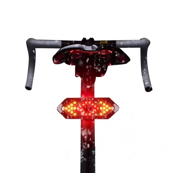 Cykel blinklys Fjernbetjening Cykel Retning Indikator MTB FØRT Bag Lyset USB-Genopladelige Cykel Baglygte med Horn images