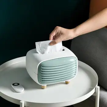 Desktop Tissue Box Vandtæt Toilet Opholdsstue, Restaurant, Boligindretning Støvtæt Serviet Holder Mini Radio Form Tissue Box images