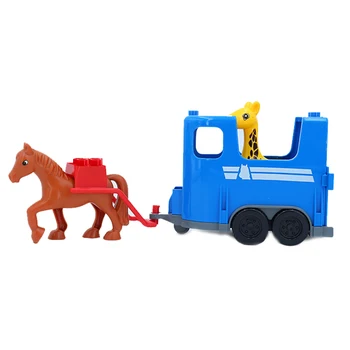 DIY Mursten Prins og PrincessED Slot Mini Dukke Hest Bil Eventyr byggesten Kompatibelt Tilbehør, Legetøj til Børn images