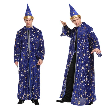 Dreng kostume bluey kostume voksen guiden præst, troldmand munk robe religiøse godfather guiden kostume Halloween dæmonheksen images